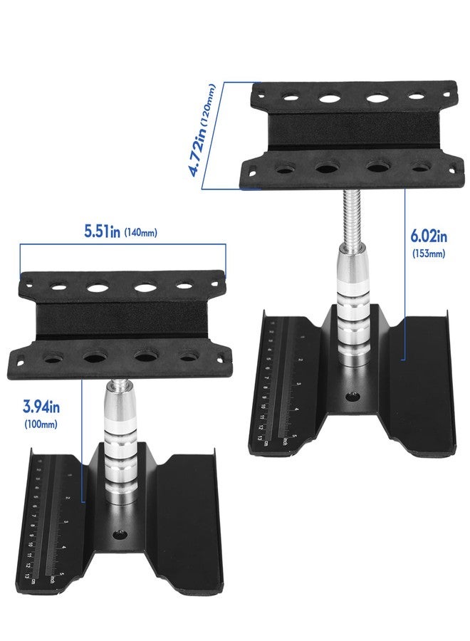 Buddy RC RC Hobby Car Workstation Work Stand Aluminum Repair Workstation 360 Degree Rotation Lift Or Lower with Screw Tray for 1/8 1/10 1/12 Scale RC Trucks Buggy (Black) - Image 3